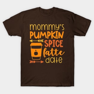 Mommy's Pumpkin Spice Latte Date T-Shirt